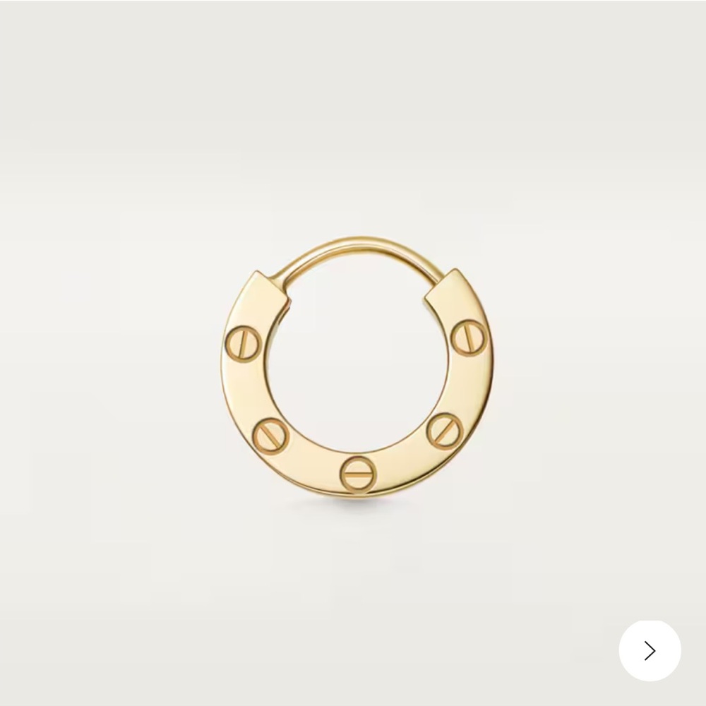 CARTIER - Pair of mini hoop earrings yellow gold